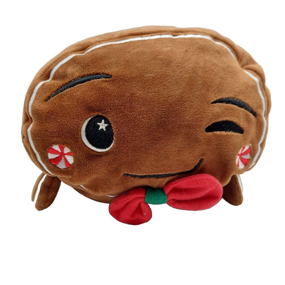 Moosh Moosh Ginger Snaps Gingerbread Pillow Plush Brown Winking Stacking Stuffed